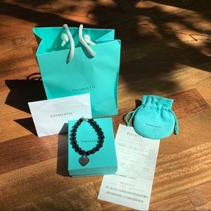 Tiffany & Co. Black Onyx Bead Bracelet